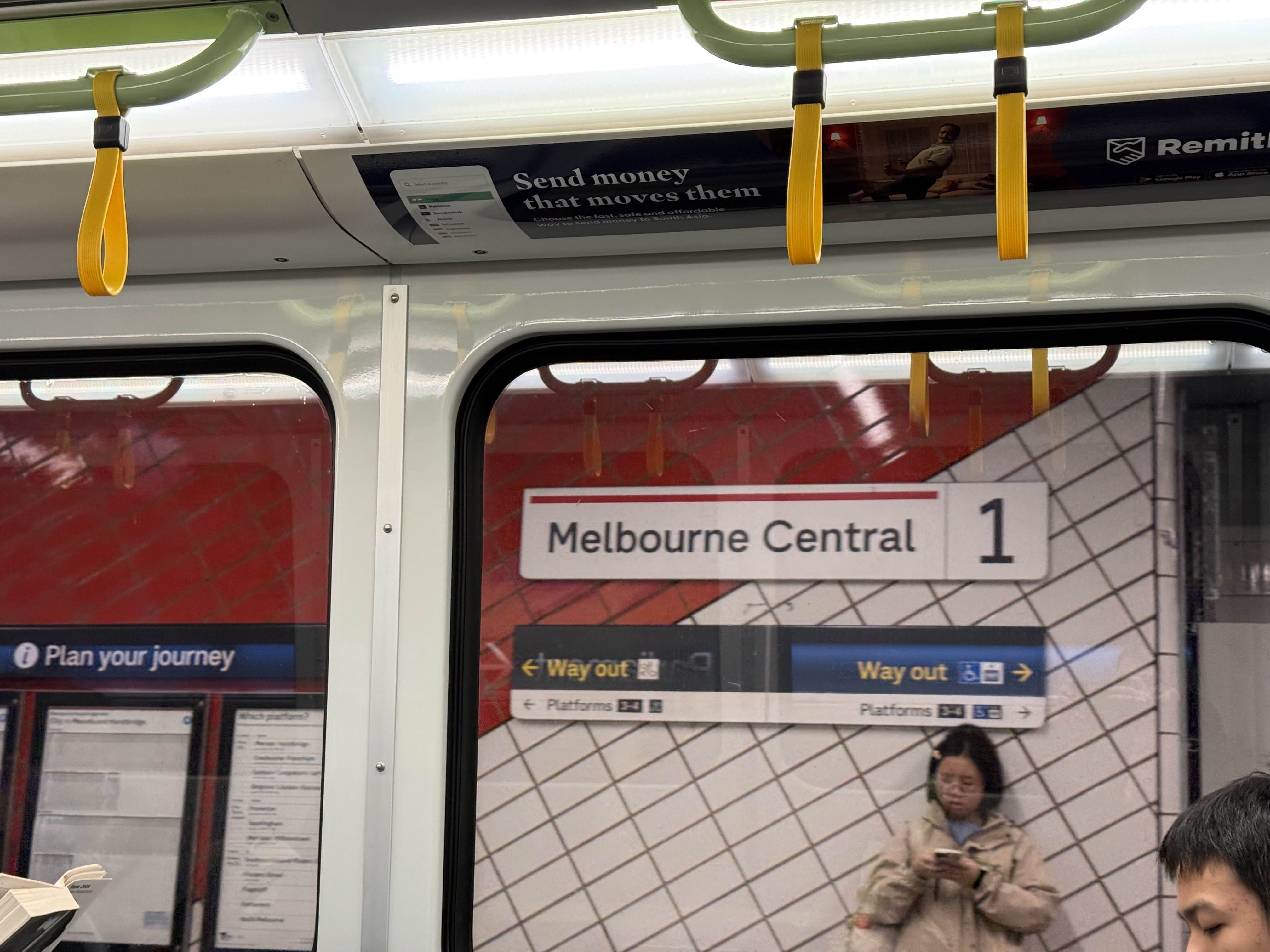 sign that says melbourne central